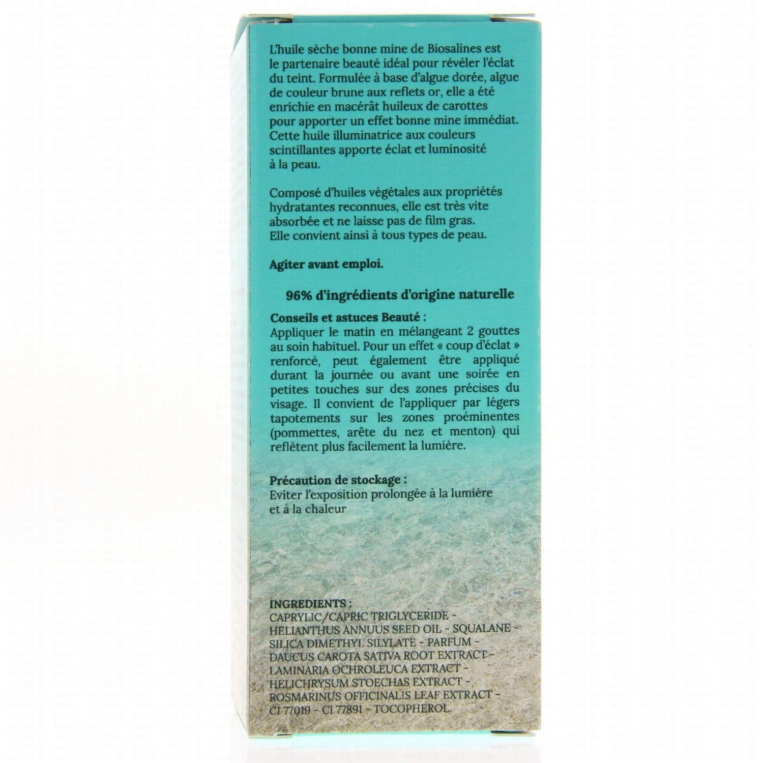 BIOSALINES Huile Sèche Bonne Mine à L'algue Dorée 30ml 5 BIOSALINES Huile Sèche Bonne Mine à L'algue Dorée 30ml – Image 3