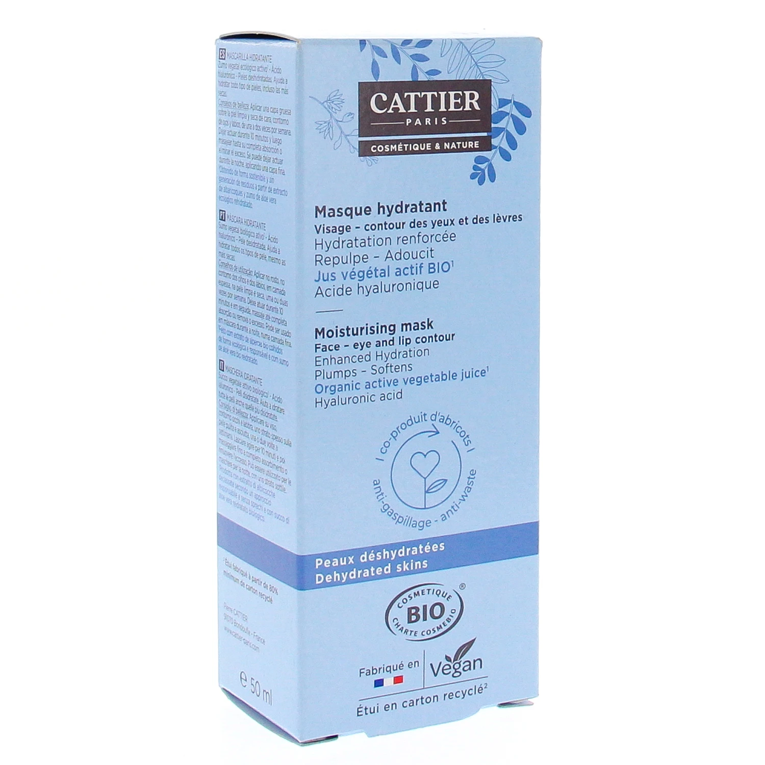 CATTIER Masque Hydratant Visage Bio 50ml 3 CATTIER Masque Hydratant Visage Bio 50ml