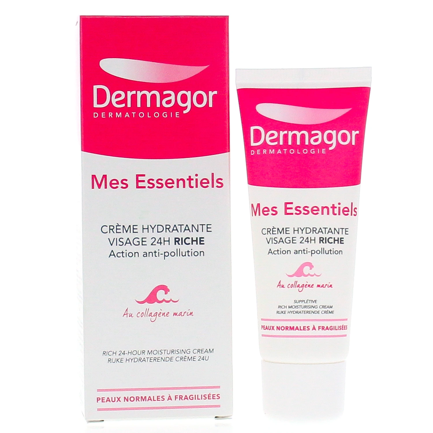 DERMAGOR Crème Hydratante Visage 24h Riche Au Collagène Marin Tube 40ml 4 DERMAGOR Crème Hydratante Visage 24h Riche Au Collagène Marin Tube 40ml – Image 2