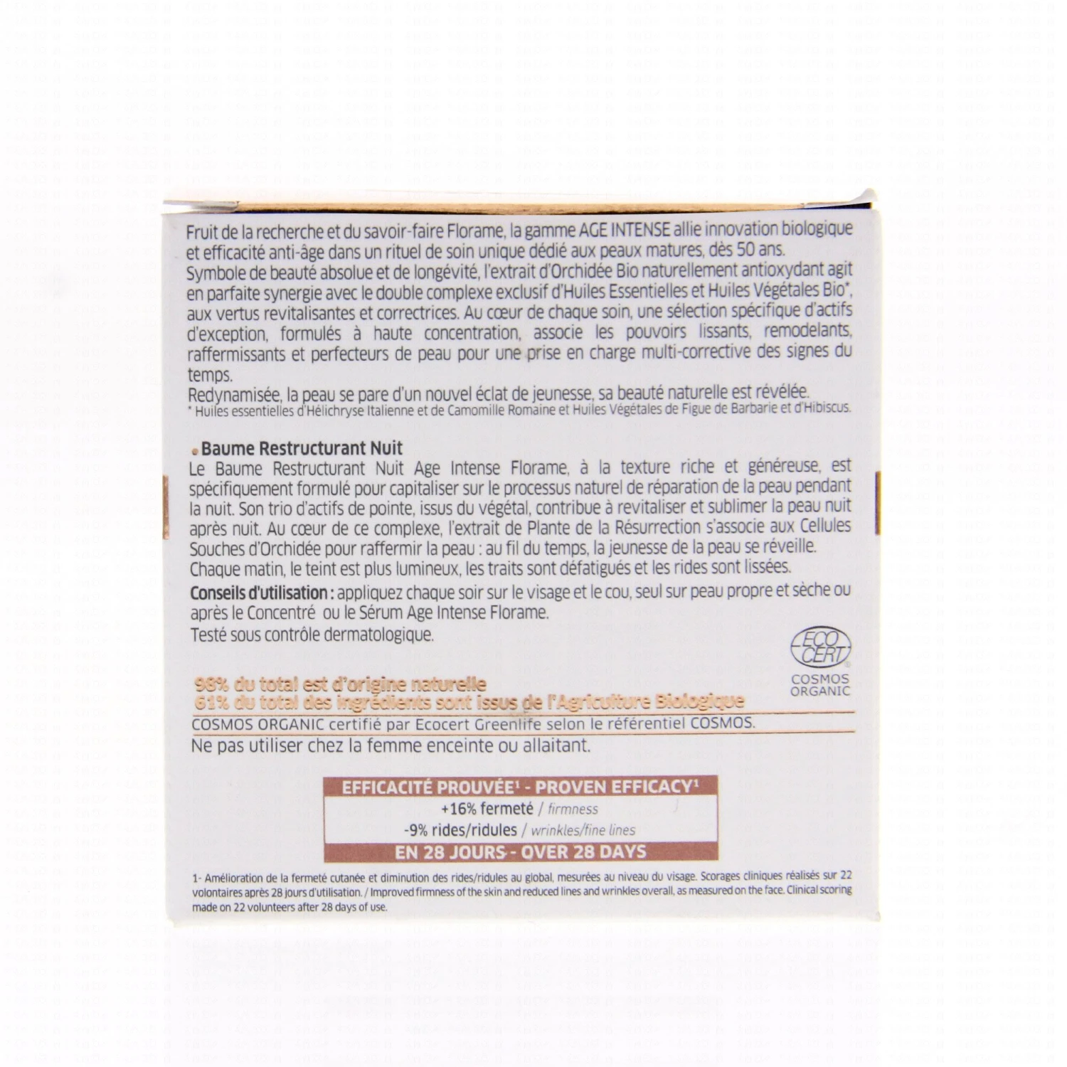 FLORAME Age Intense - Baume Restructurant Nuit Bio 50ml 5 FLORAME Age Intense - Baume Restructurant Nuit Bio 50ml – Image 3