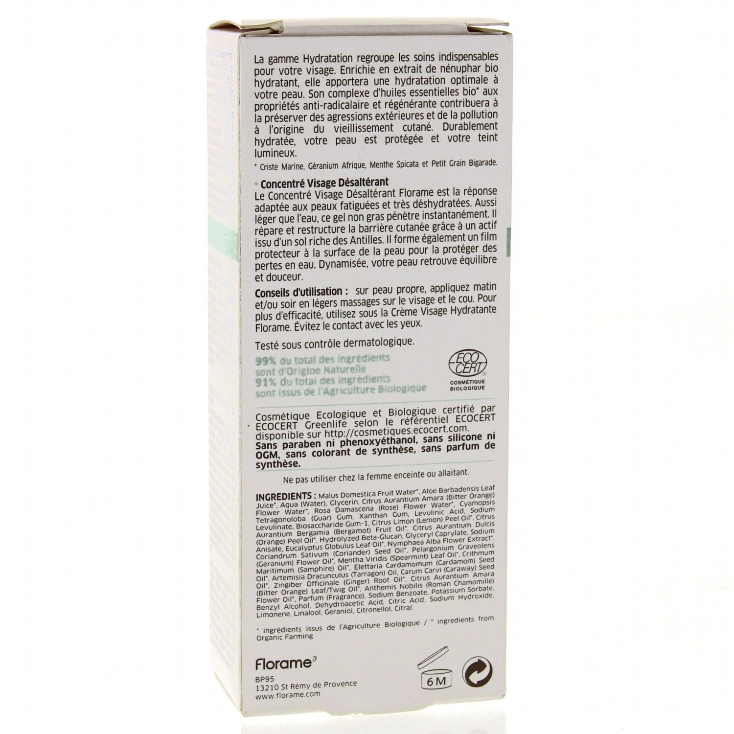 FLORAME Hydratation Concentré Visage Désaltérant 5 FLORAME Hydratation Concentré Visage Désaltérant – Image 3