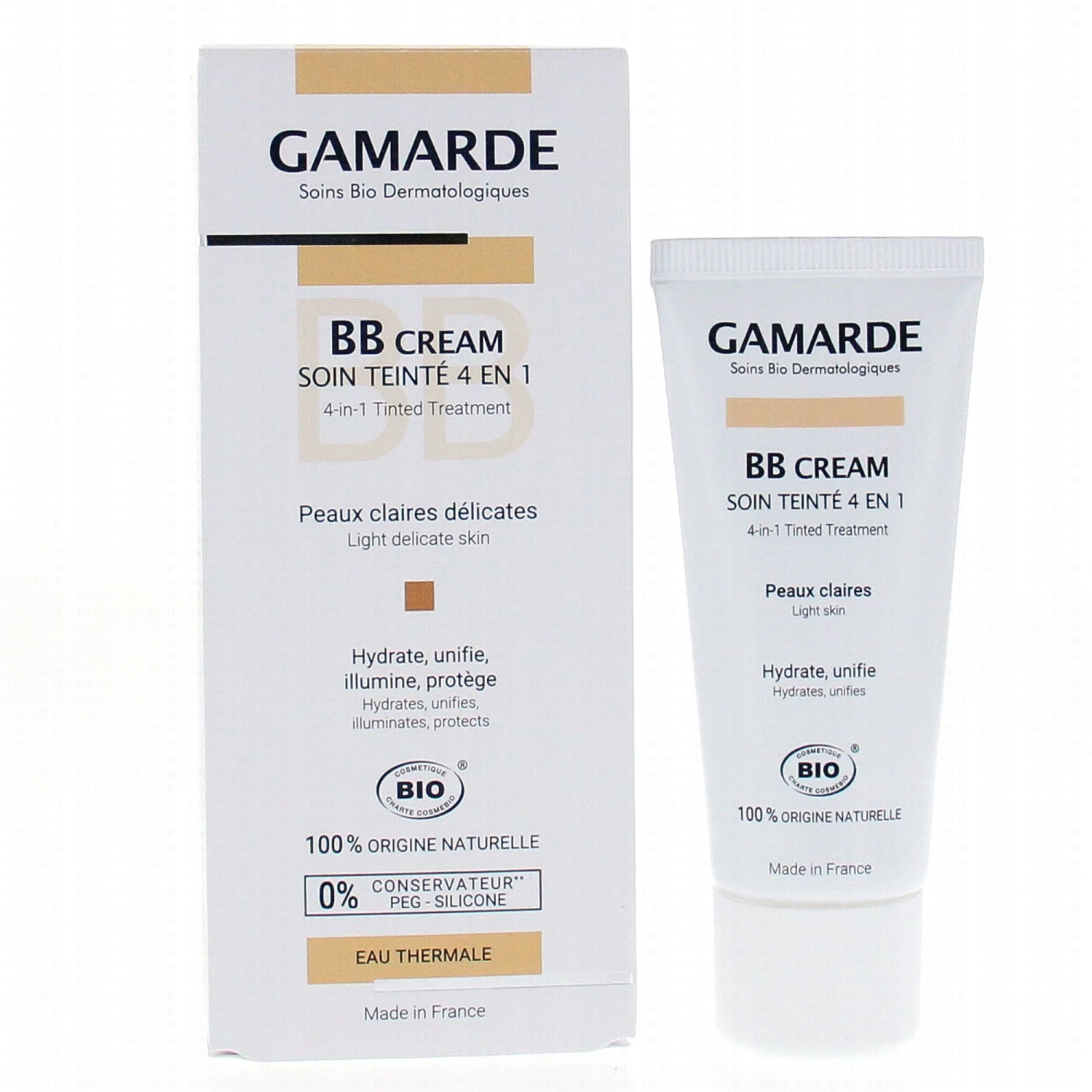 GAMARDE BB Cream Bio Soin Teinté 4 En 1 Peaux Claires Tube 40g 3 GAMARDE BB Cream Bio Soin Teinté 4 En 1 Peaux Claires Tube 40g – Image 2