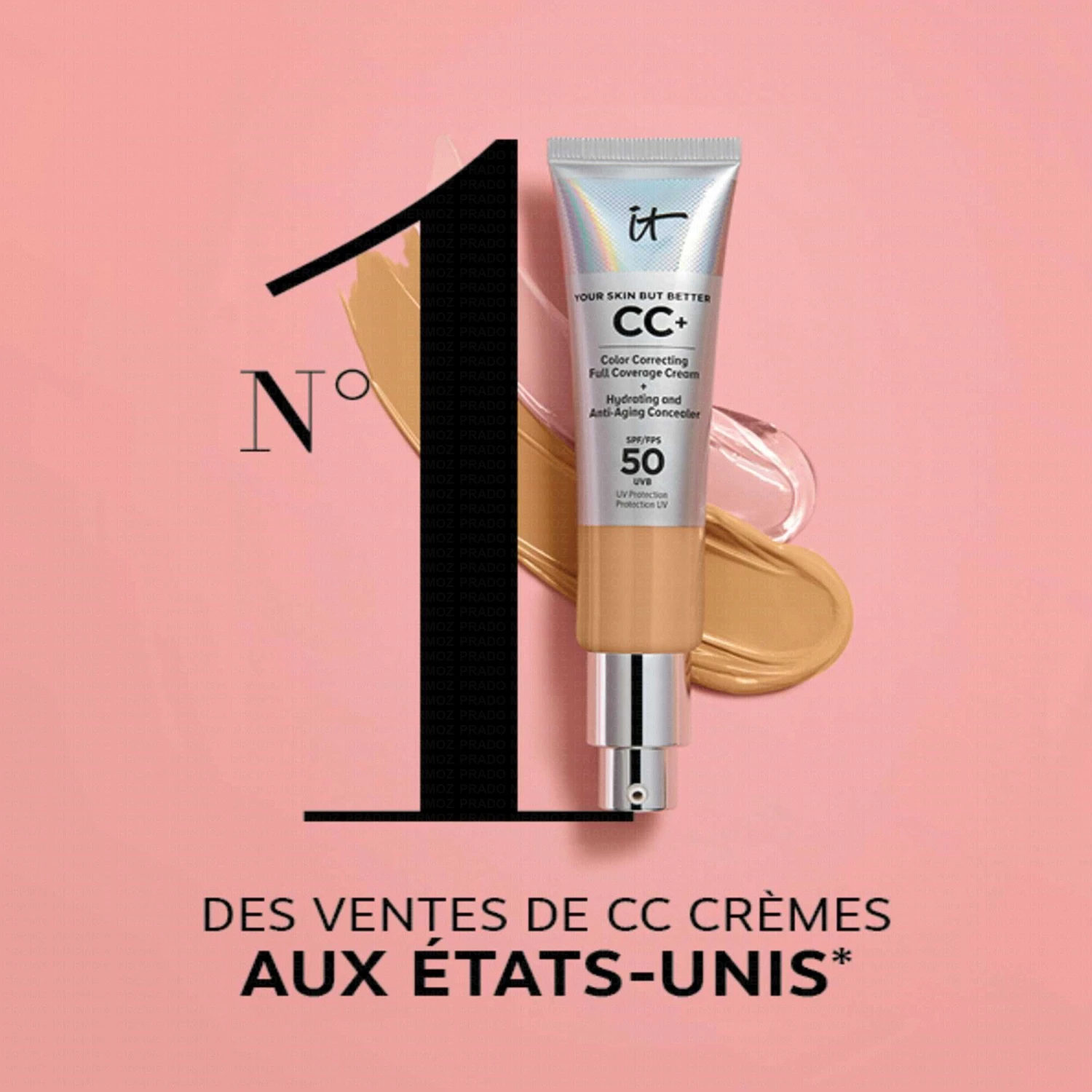 IT COSMETICS Your Skin But Better CC+ Cream SPF 50+ CC Crème Correctrice Haute Couvrance "Light Medium" 8 IT COSMETICS Your Skin But Better CC+ Cream SPF 50+ CC Crème Correctrice Haute Couvrance "Light Medium" – Image 6