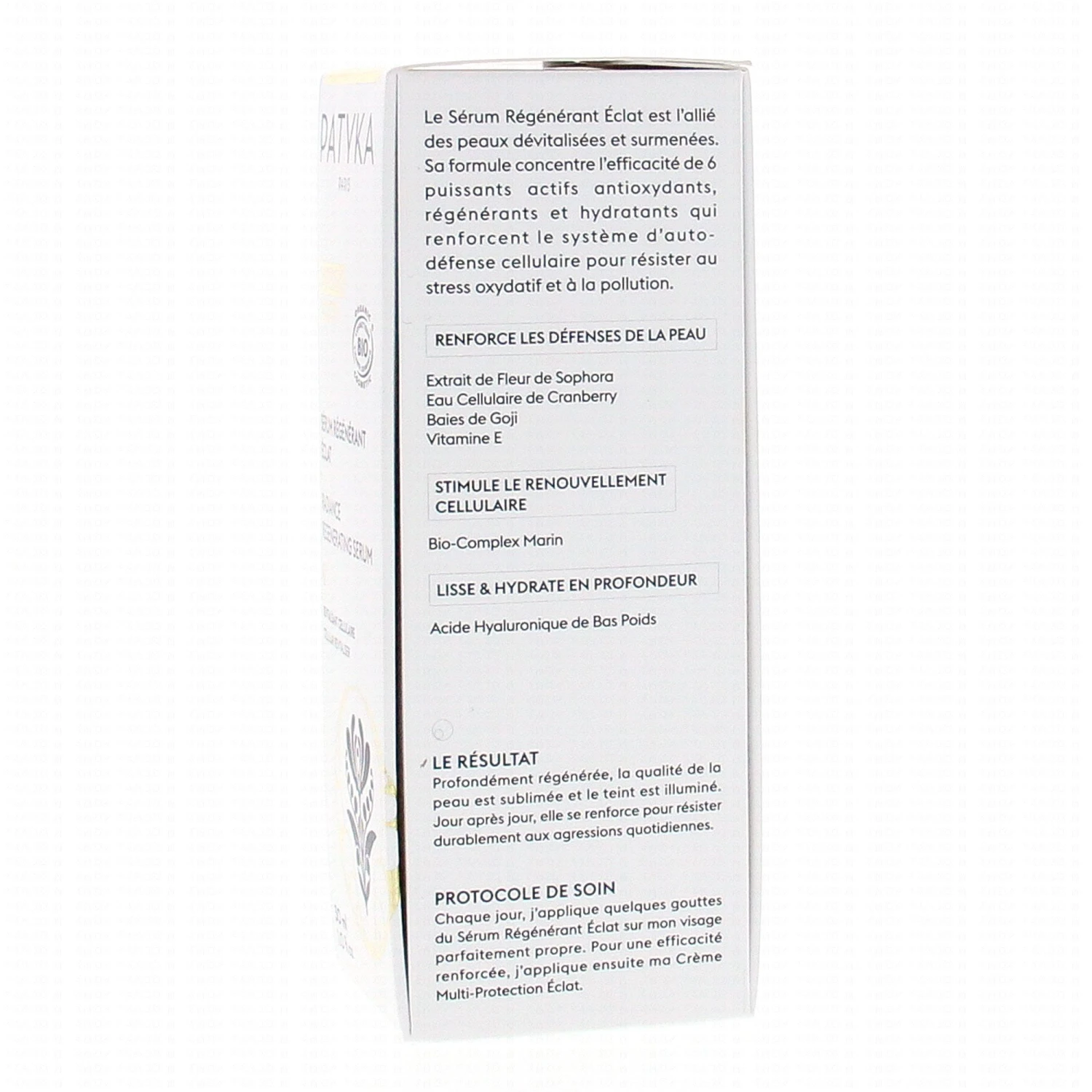 PATYKA Défense Active Sérum Régénérant éclat Flacon 30ml 4 PATYKA Défense Active Sérum Régénérant éclat Flacon 30ml – Image 2