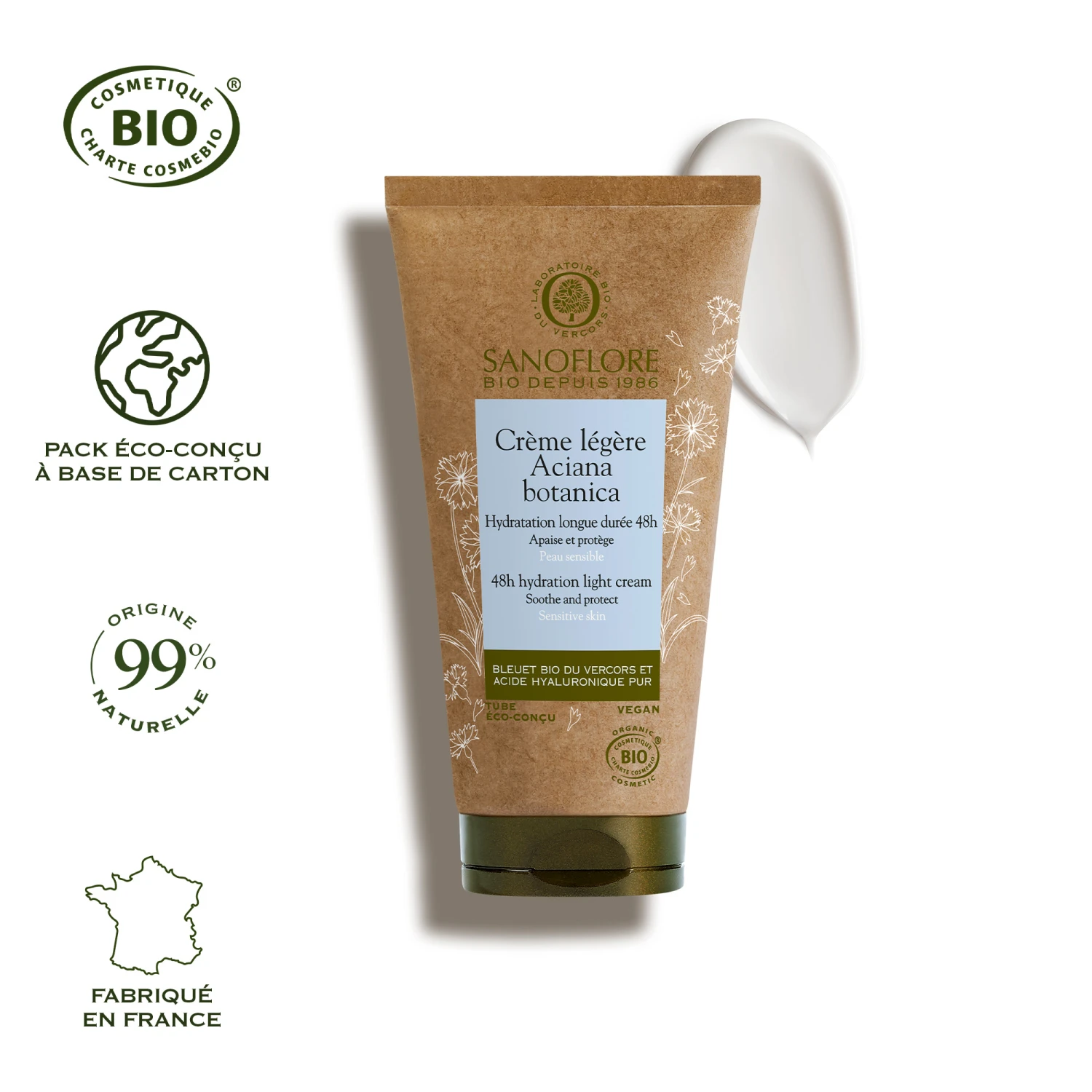 SANOFLORE Aciana Botanica - Crème Légère Bio 50ml 6 SANOFLORE Aciana Botanica - Crème Légère Bio 50ml – Image 4