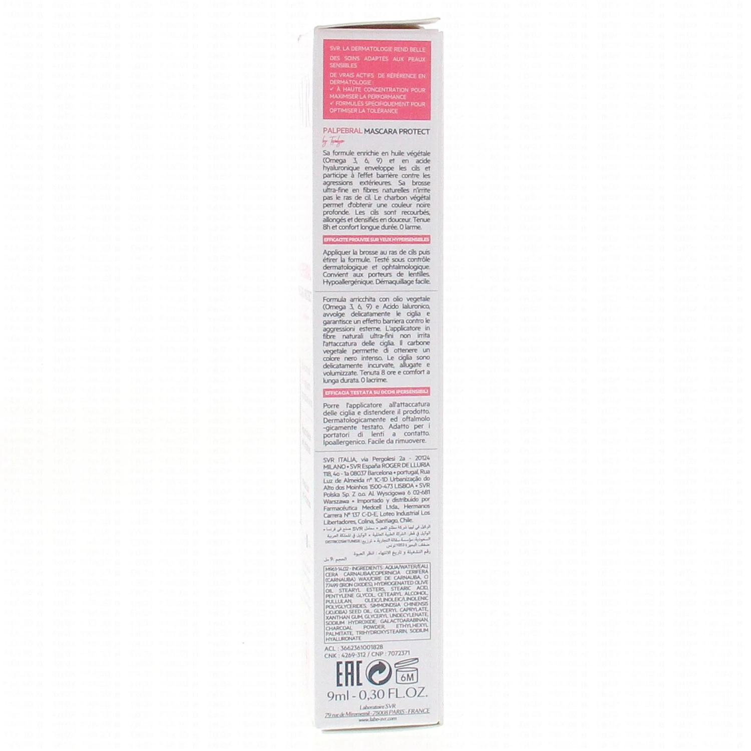 SVR Palpebral Mascara Protect Noir 12ml 5 SVR Palpebral Mascara Protect Noir 12ml – Image 3