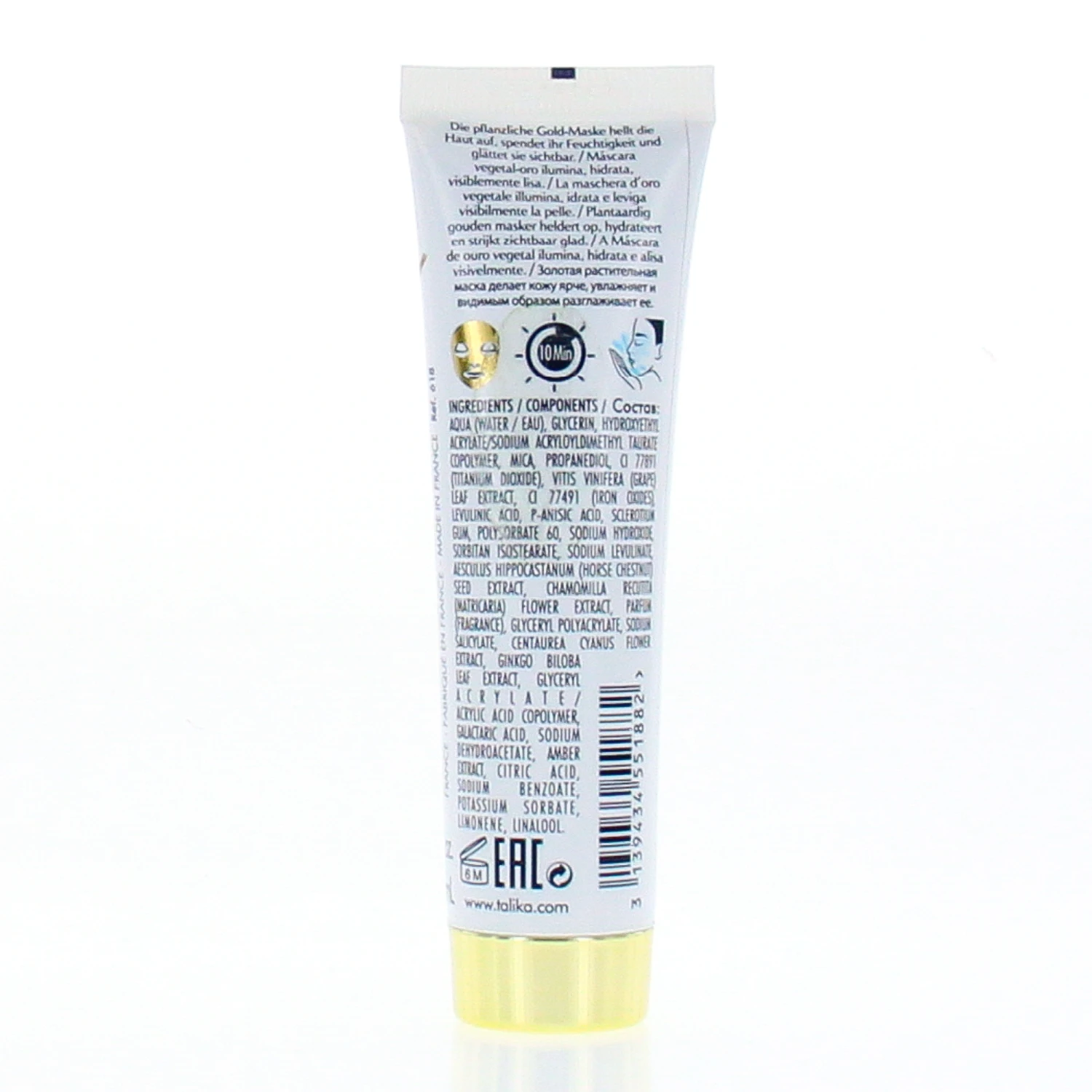 TALIKA Masque Or-végétal Tube 30 Ml 4 TALIKA Masque Or-végétal Tube 30 Ml – Image 2